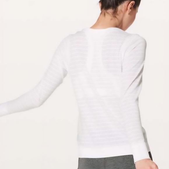 Lululemon Athletica White Crew Neck Sweater - Picture 2 of 6